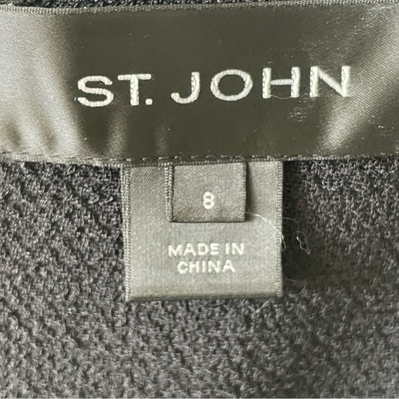 St John Black Wool Sleeveless Sheath Dress Size 8 - Picture 6 of 11